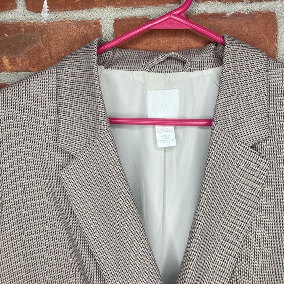 H&M houndstooth tooth oversized blazer - Picture 3 of 8